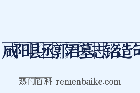 咸阳县丞郭君墓志铭造句是什么意思的图片